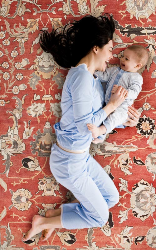 Wäsche antiker Teppiche