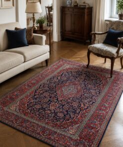 Alternative view of Antiker Kashan Teppich 197 x 131cm - 0449