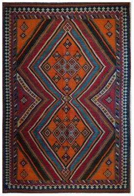 Kelim Gashgai Ende der 1950er/60er Jahre - cm. 230 x 155 - 7599 10 Kilim Gashgai Ende der 1950er/60er Jahre