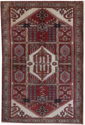 Roter Hamadan Teppich 145 x 102 cm - 7601 12 Roter Hamadan Teppich