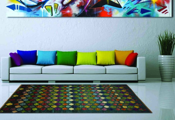Grüner Tymani Teppich 189 x 112 cm - 6067 10 Grüner Tymani Teppich