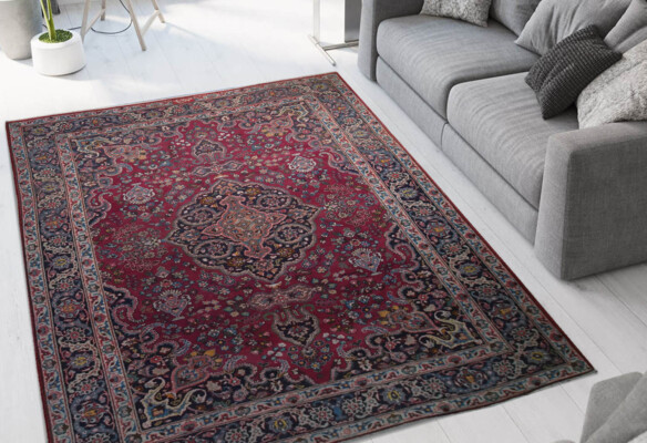 Mashad Persischer Knüpfteppich 288x200cm 6532 10 Geknüpfter persischer Mashad-Teppich