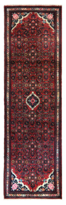 Hamadan burgunderfarbener Teppich 302 x 90cm - 0765 12 Hamadan burgunderrot
