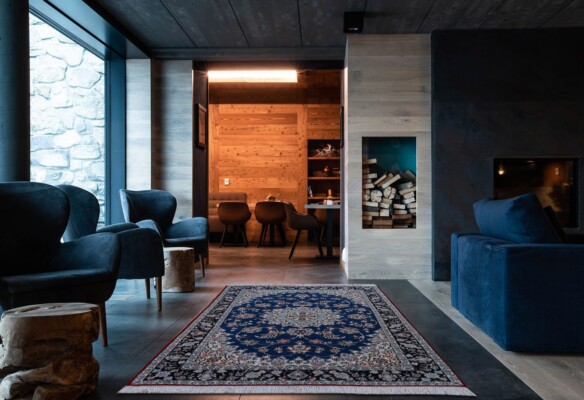 Isfahan Blau Hintergrund Teppich 215 x 140cm - 8913 14 Isfhan Teppich blauer Hintergrund