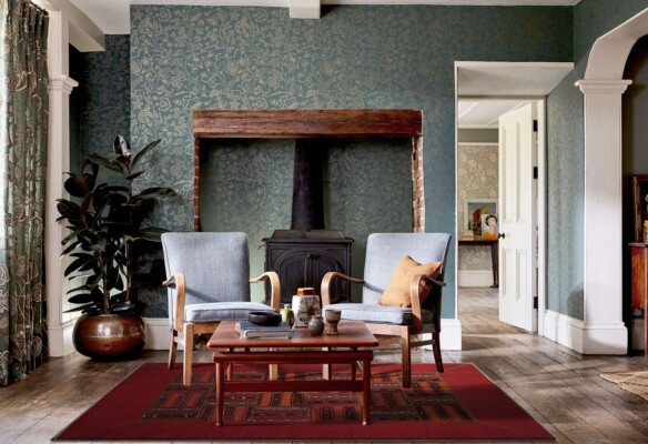 Elegantes burgunderfarbenes Patchwork 203x153cm - 9230 10 Elegantes burgunderfarbenes Patchwork