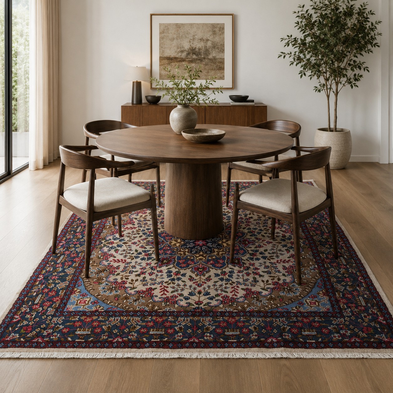 Kerman quadratischer Teppich 200x188cm - A0650 – Bild 2