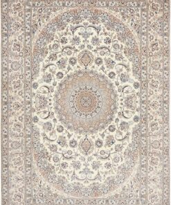 Persischer Nain Teppich 6 Fili Wolle und Seide 317×208 cm Z446351