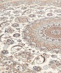 Persischer Nain Teppich 6 Fili Wolle und Seide 317×208 cm Z446351 – Bild 7
