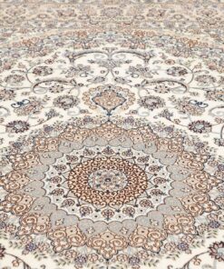 Persischer Nain Teppich 6 Fili Wolle und Seide 317×208 cm Z446351 – Bild 8